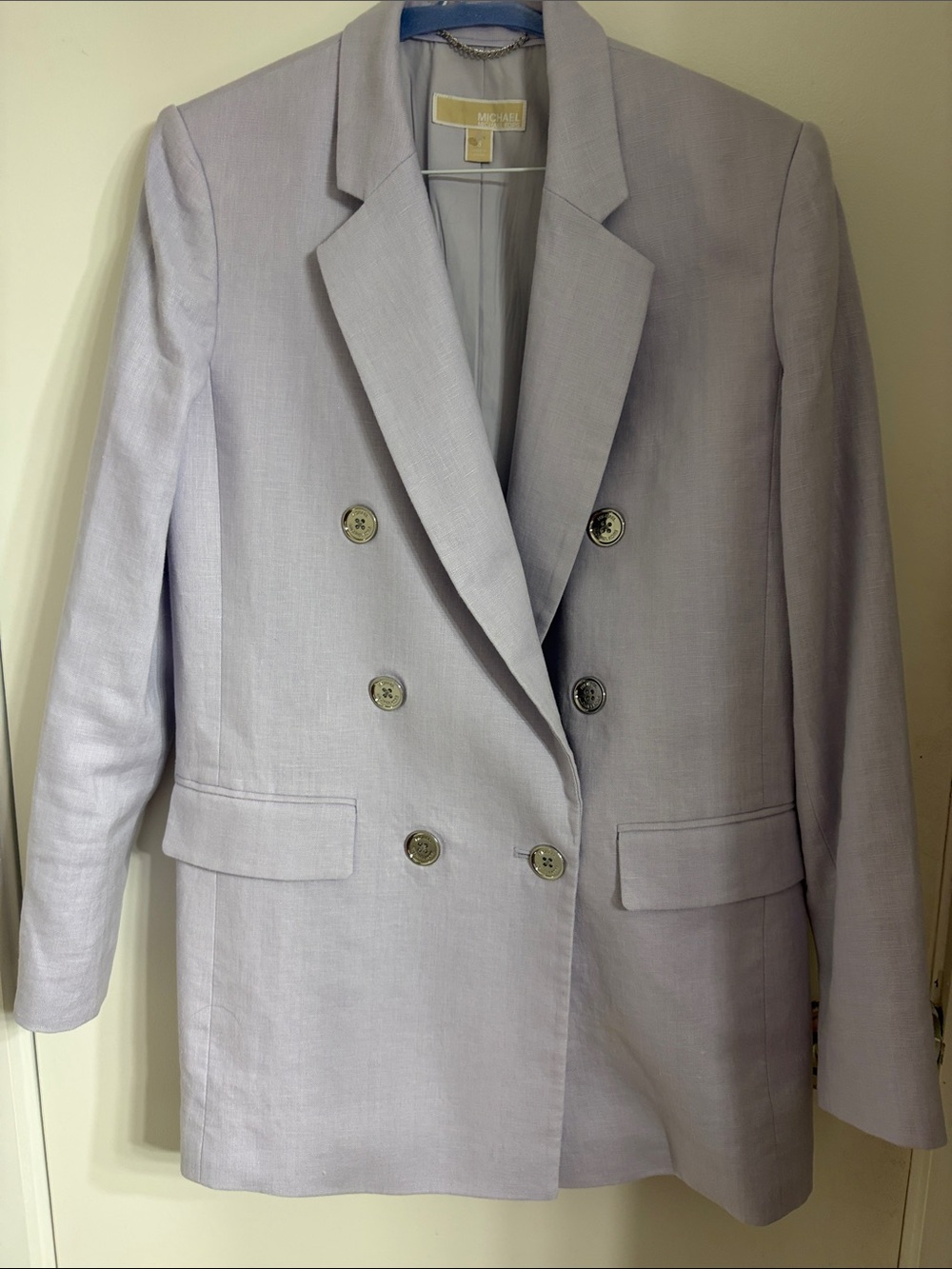 Michael Kors Lavender Double-Breasted Blazer
